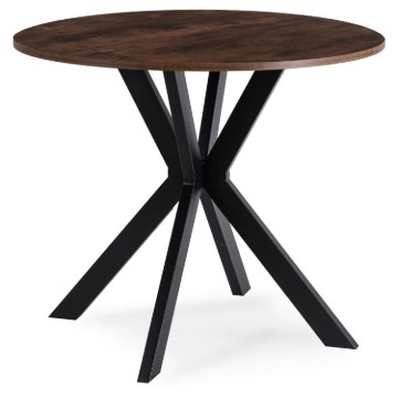 Mebel Elite Стіл Lauren 80 см, дуб рустикальний/чорний, ME.LAUREN/RU/CZ/S80 - Home Club