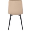 Mebel Elite Комплект: стіл Harry 102–142 см, дуб Craft/чорний, та 4 стільці Peru, бежеві, W.HARRY/DC/CZ/S/PERU/BZ/V/Z4/K - Home Club, Зображення 12