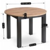 Mebel Elite Комплект: стіл Harry 102–142 см, дуб Craft/чорний, та 4 стільці Peru, бежеві, W.HARRY/DC/CZ/S/PERU/BZ/V/Z4/K - Home Club, Зображення 14