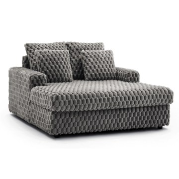 Mebel Elite Кресло для отдыха Kobel, серое плюшевое, ME.KOBEL/P/VP/FW - Home Club