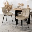 Mebel Elite Стілець Chris, бежевий, велюровий, ME.CHRIS/BZ/CZ/V/K - Home Club, Зображення 4