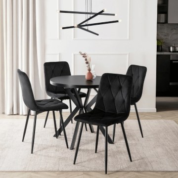 Mebel Elite Стіл Dorian, розкладний, 80–160 см, чорний, ME.DORIAN/CZ/S - Home Club