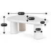 Mebel Elite Кофейный столик Edme, белый, ME.EDME/MB/L - Home Club, изображение 5