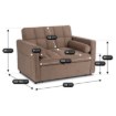 Mebel Elite Раскладной кресло Corra для сна, коричневое, из ткани «букле», ME.CORRA/BR/TB/SOF - Home Club, изображение 7