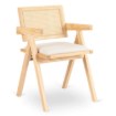 Mebel Elite Стул Madera 2 «Дуб/Бежевый» с ажурной отделкой, ME.MADERA2/BZ/T/D/DK/K - Home Club