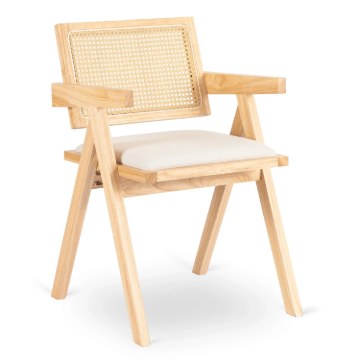 Mebel Elite Стул Madera 2 «Дуб/Бежевый» с ажурной отделкой, ME.MADERA2/BZ/T/D/DK/K - Home Club