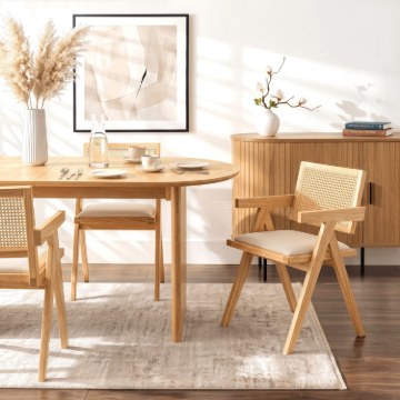 Mebel Elite Стул Madera 2 «Дуб/Бежевый» с ажурной отделкой, ME.MADERA2/BZ/T/D/DK/K - Home Club