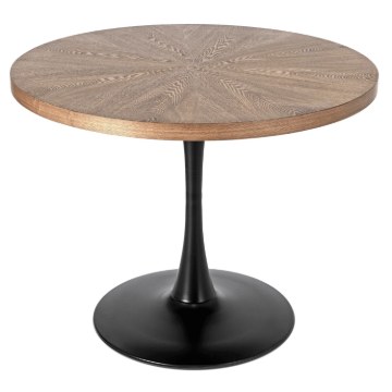Mebel Elite Стіл Lino 100 см, горіх/чорний, ME.LINO/O/S - Home Club