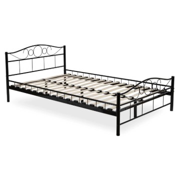 Mebel Elite Металеве ліжко Griffin 140x200, чорне, ME.GRIFFIN/140/CZ/LOZ - Home Club