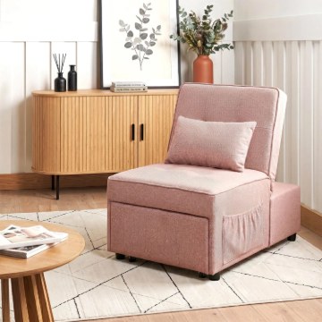Mebel Elite Раскладной кресло Iberis 67 см для сна, розовое, ME.IBERIS/R/T/FW67 - Home Club