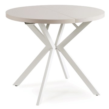 Mebel Elite Стіл Lugo, розкладний, 90–190 см, кашмір/білий, ME.LUGO/KASZ/B/S - Home Club