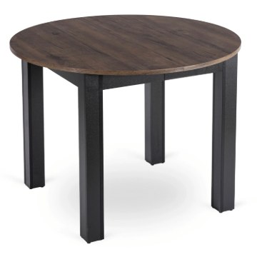 Mebel Elite Стол Harry, раскладной, 102–142 см, дуб, орех/чёрный, W.HARRY/OM/CZ/S - Home Club