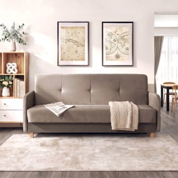 Mebel Elite Набор из 2 диванов-кроватей Cuba бежевого цвета, PPHUE.BALI/PAROS3/Z2/WER - Home Club