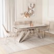 Mebel Elite Комплект: стіл Luigi 160–240 см, білий мармур/кашемір, та 4 стільці Torino кремового кольору, LUIGI/B/KASZ/S160-240/TORINO/KR/KASZ/T/Z4/K - Home Club, Зображення 4