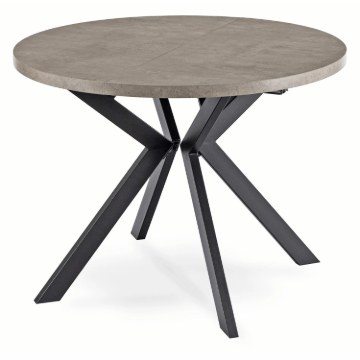 Mebel Elite Стіл Lukas, розкладний, 100–250 см, бетон/чорний, ME.LUKAS/BET/CZ/S - Home Club