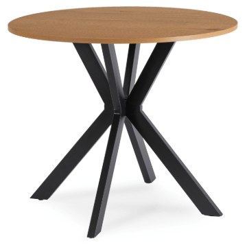 Mebel Elite Стіл Lauren 80 см, дуб золотистий/чорний, ME.LAUREN/D/CZ/S80 - Home Club