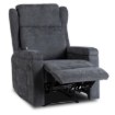 Mebel Elite Раскладной массажный кресло Sebastian, темно-серый, ткань, ME.SEBASTIAN/CZ/T/FW - Home Club, изображение 3