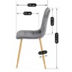 Mebel Elite Комплект: стіл Harry (102–142 см) з дуба Artisan та 4 стільці Fredy сірого кольору, W.HARRY/DA/S/FREDY/P/D/V/Z4/K - Home Club, Зображення 17