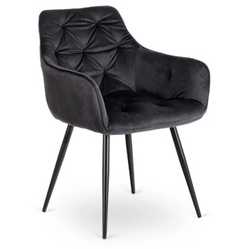 Mebel Elite Стул Modesto, черный, велюровый, ME.MODESTO/CZ/V/K - Home Club