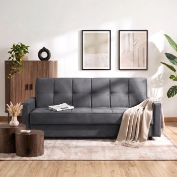 Mebel Elite Набор из 2 диванов-раскладушек Aluna серого цвета, PPHUE.MATRIX/PAROS6/Z2/WER - Home Club