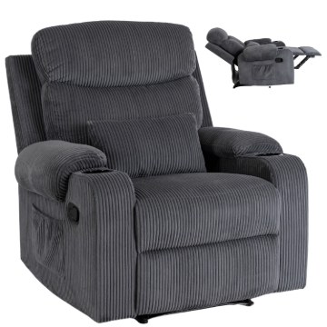 Mebel Elite Раскладной кресло Torres, серый, из вельвета, ME.TORRES/P/SZTR/FW - Home Club