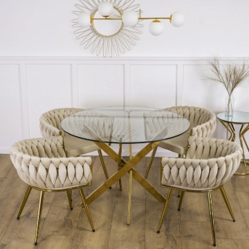 Mebel Elite Стіл Sallo зі скла, 100 см, ME.SALLO/TR/ZL/S - Home Club