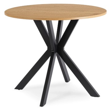 Mebel Elite Стіл Lauren 90 см, дуб золотистий/чорний, ME.LAUREN/D/CZ/S90 - Home Club