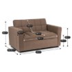 Mebel Elite Раскладное кресло Aster для сна, коричневое, из ткани «букле», ME.ASTER/BR/TB/SOF - Home Club, изображение 7