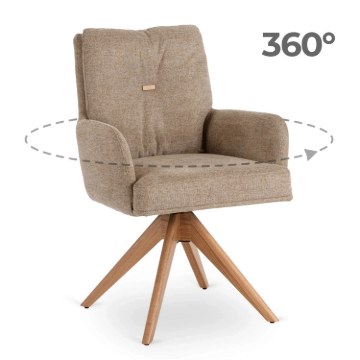 Mebel Elite Вращающееся кресло Bianco, коричневое, ME.BIANCO/BR/T/K - Home Club