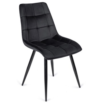 Mebel Elite Стул Rio, черный, велюровый, ME.RIO/CZ/V/K - Home Club