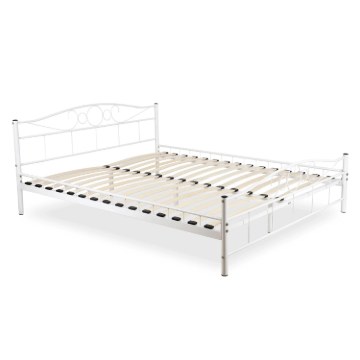 Mebel Elite Металеве ліжко Griffin 160x200, біле, ME.GRIFFIN/160/B/LOZ - Home Club