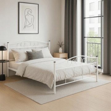 Mebel Elite Металеве ліжко Griffin 120x200, біле, ME.GRIFFIN/120/B/LOZ - Home Club