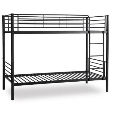 Mebel Elite Двоярусне ліжко Rodez 90x200 для дітей, чорне, ME.RODEZ/90/CZ/LOZP - Home Club