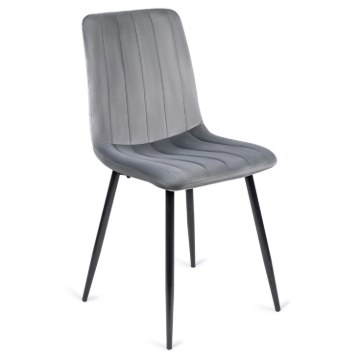 Mebel Elite Стул Ibis, серый, велюровый, ME.IBIS/P/V/K - Home Club