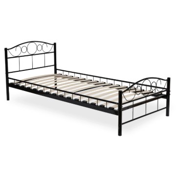 Mebel Elite Металеве ліжко Griffin 90x200, чорне, ME.GRIFFIN/90/CZ/LOZ - Home Club