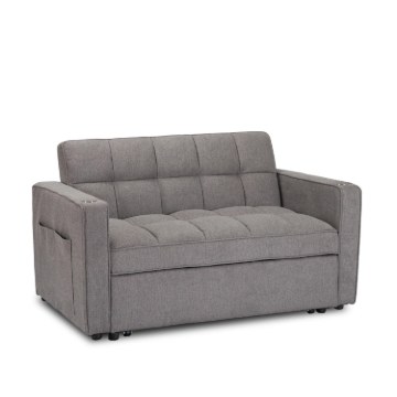Mebel Elite Раскладной кресло Aster для сна, серого цвета, ME.ASTER/P/T/SOF - Home Club