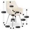 Mebel Elite Обертове крісло Calmo кремового кольору з тканини «букле», ME.CALMO/KR/KASZ/TB/K - Home Club, Зображення 6