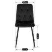 Mebel Elite Комплект: стіл Lauren 90 см, дуб рустикальний/чорний, та 4 стільці Robin, чорні, ME.LAUREN/RU/CZ/S90:1|ME.ROBIN/CZ/V/K:4 - Home Club, Зображення 14