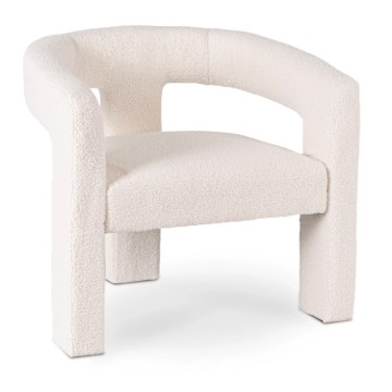 Mebel Elite Кресло для отдыха Lille кремового цвета из ткани букле, ME.LILLE/KR/TB/FW - Home Club
