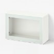 Шафа-вітрина, білий Glassvik, білий, яскраво-зелене безбарвне скло, 60x22x38 см
