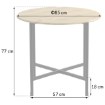 Kontrasto Стіл Lugo 85x77 см, дуб Kkk, 5.90.82904 - Home Club, Зображення 8
