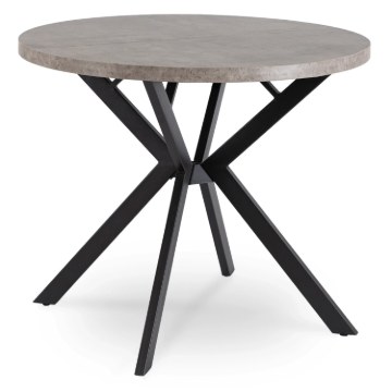 Mebel Elite Стіл Lugo, розкладний, 90–190 см, бетон/чорний, ME.LUGO/BET/CZ/S - Home Club