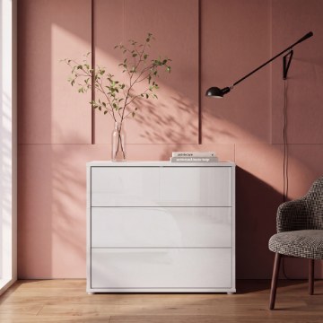 Forte Шафа 95 см Sophistispace Білий/Білий глянцевий, ACSK216-C87 - Home Club