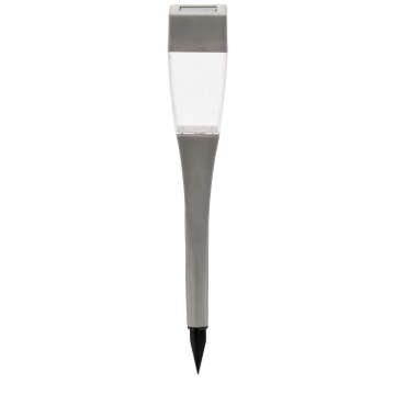 Garden Line Сонячна Лампа Neda 4,9 x 4,9 x 38 См Срібна Прозора/ Чорна Димна Холодна Біла, SOL4269 - Home Club