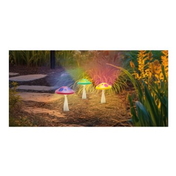 Garden Line Сонячна Лампа Funny Grzybek 11,5 x 11,5 x 27 Cm Мікс Кольорів, SOL6070 - Home Club