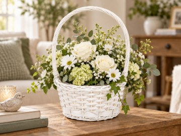 Chomik Плетена Обвівка Для Кошика 29 × 45 См, Біла, SIL04_1095 - Home Club