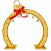Chomik 3D-Светодиодная Рождественская Украса — Арка В Виде Рождественской Шарика С Бантом И Колокольчиками, 260 × 20 × 260 См, LED9822 - Home Club