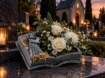Chomik Цементний Квітник Для Кладовища - Книга Темно-Сірий - Золотий 23 X 19 X 7,5 См, DED8936 - Home Club, Зображення 6