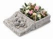 Chomik Цветочный Горшок Из Цемента - Книга С Цветами, Серый, 23,5 X 17 X 5 См, DED8875 - Home Club