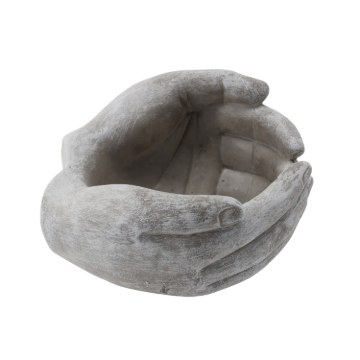 Chomik Горщик «Руки» з цементу — сірий, 20 × 20 × 11,5 см, DED8844 - Home Club